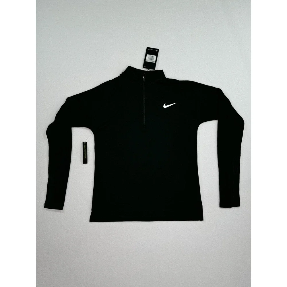 Size XS - Nike Women's Black 1/4 Quarter Zip Sweater 928613 010